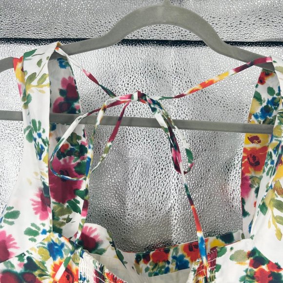 Cara Cara Claire Tiered Floral Pattern Dress in Ivory Bouquet - Picture 8 of 12